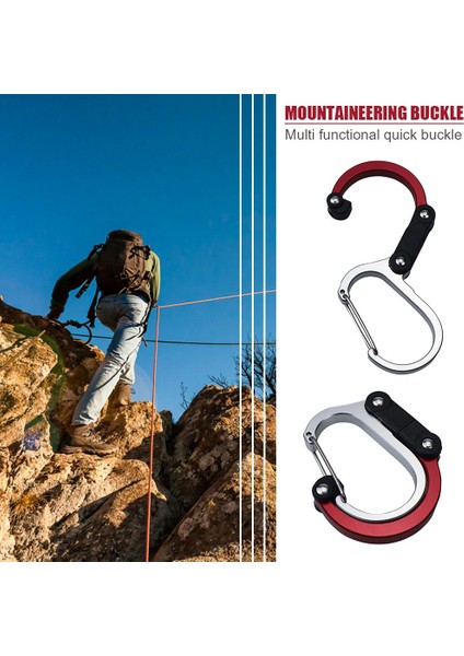 Çok Fonksiyonlu D-Şekilli Karabina Anahtarlık 360 Dönen Kanca Kamp, Yürüyüş, Seyahat ile Uyumlu (Siyah) (Yurt Dışından) fırsatları