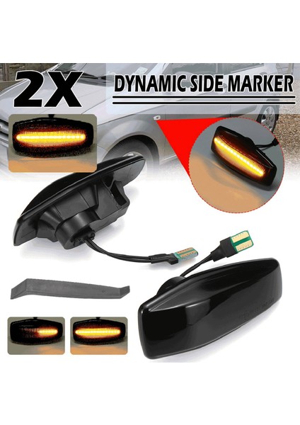 Dinamik Dönüş Sinyali LED Yan Işaret Işığı Yanıp Sönen Gösterge (De) (Je) Sedona (Vq) ile Uyumlu (Yurt Dışından)