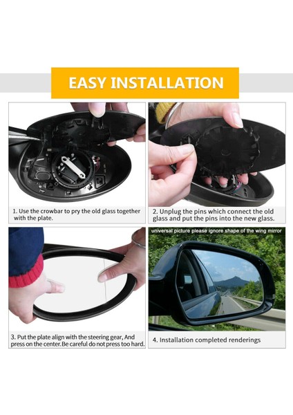 Çift Yan Ayna Camı Isıtmalı Destek Plakalı Sol Sol ve Sağ Sağ W163 ML320 ML350 ML500 1998-2005 ile Uyumlu (Yurt Dışından) fırsatları