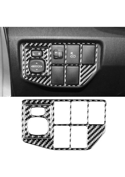 Prius ile Uyumlu 2009-2015 Karbon Fiber Dikiz Aynası Kontrol Far Anahtarı Trim Iç Etiket Aksesuarları (Yurt Dışından) fırsatları