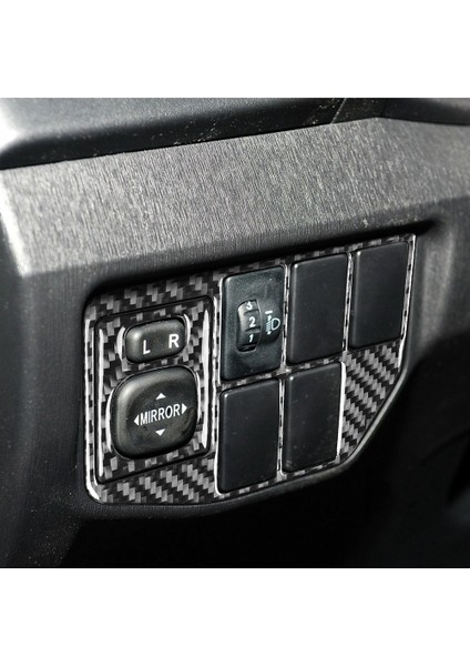 Prius ile Uyumlu 2009-2015 Karbon Fiber Dikiz Aynası Kontrol Far Anahtarı Trim Iç Etiket Aksesuarları (Yurt Dışından) indirimleri