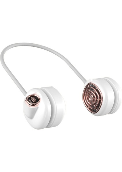 Bladeless Asılı Boyun Fanı USB Şarj Edilebilir 1800 Mah Taşınabilir Katlanabilir Spor Kulaklık Tasarımı Mini Hava Soğutucu-Beyaz (Yurt Dışından) modelleri