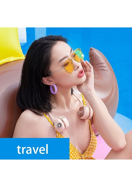 Bladeless Asılı Boyun Fanı USB Şarj Edilebilir 1800 Mah Taşınabilir Katlanabilir Spor Kulaklık Tasarımı Mini Hava Soğutucu-Beyaz (Yurt Dışından) fırsatları