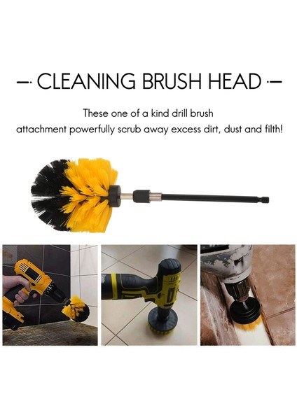 4 Adet Kombine Güç Ovma Fırçası Matkap Spin Scrubber Elektrikli Temizleme Fırçası Sabitleme ile Uyumlu Araba Banyo Ahşap Zemin Çamaşır Odası Temizleme (Yurt Dışından) fırsatları