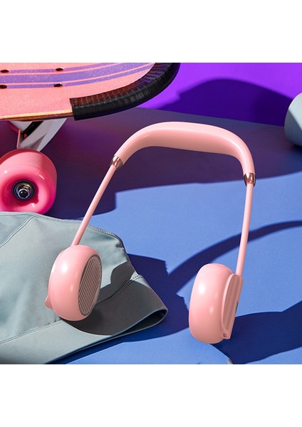 Taşınabilir Fan Eller Serbest Boyun Bandı Asılı USB Şarj Edilebilir Çift Mini Klima/soğutucu Pembe (Yurt Dışından) modelleri