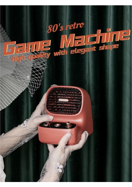 Retro USB Hava Soğutma Fanı Ev Ofis Için Taşınabilir Mini Klima Nemlendirici Masaüstü Soğutucu - Kırmızı (Yurt Dışından) indirimleri