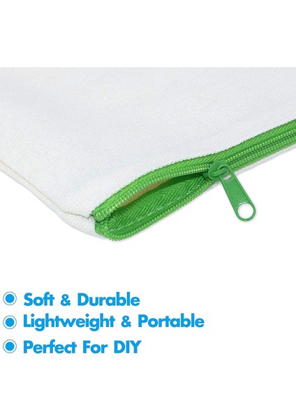 Хранение Продукции,15 Paket Boş Pamuk Kanvas Dıy Zanaat Fermuarlı Çanta Torbalar Kalem Kutusu Makyaj Kozmetik Tuvalet Sabit Depolama (Yurt Dışından) fırsatları