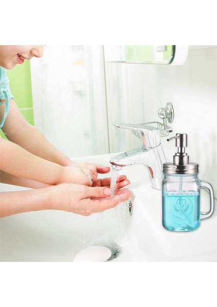 4 Paket Kavanoz Sabunluk Kapakları Seti Paslanmaz Çelik Losyon Dispenser Pompası Sabunluk Kapakları Pas Geçirmez Banyo (Yurt Dışından) fırsatları