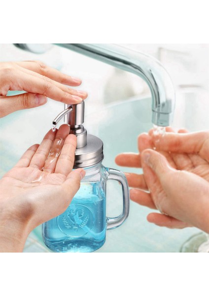 4 Paket Kavanoz Sabunluk Kapakları Seti Paslanmaz Çelik Losyon Dispenser Pompası Sabunluk Kapakları Pas Geçirmez Banyo (Yurt Dışından) indirimleri