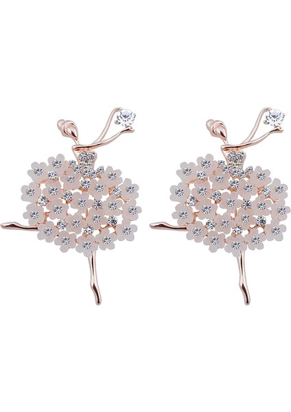 2x Bale Melek Kız Kübik Taklidi Dekorasyon Broş Pin Kazak Ceket Için (Yurt Dışından)