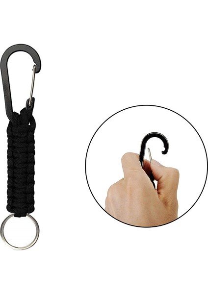 Açık Karabina Anahtarlık Siyah Hızlı Asılı Karabina Anahtarlık Klipsi Erkekler Kadınlar ile Uyumlu (Yurt Dışından) fiyatları
