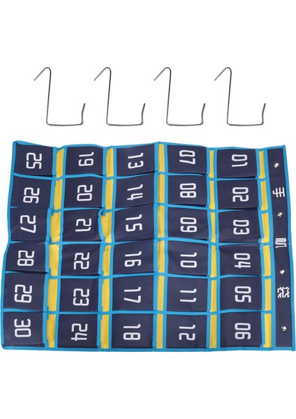 30 Numaralı Cepler Grafik Cep Telefonu Asılı Organizatör Asılı Saklama Çantası Sınıf Hesap Makinesi Cep Telefonu Tutucular (Yurt Dışından)