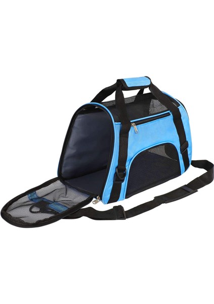 Kedi Taşıyıcı Yumuşak Taraflı Evcil Hayvan Taşıma Çantası, Kediler Için Pet Seyahat Taşıyıcı, Köpekler Köpek Konfor Taşınabilir Katlanabilir Evcil Hayvan Çantası (Mavi) (Yurt Dışından)