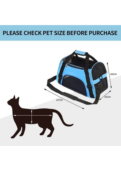 Kedi Taşıyıcı Yumuşak Taraflı Evcil Hayvan Taşıma Çantası, Kediler Için Pet Seyahat Taşıyıcı, Köpekler Köpek Konfor Taşınabilir Katlanabilir Evcil Hayvan Çantası (Mavi) (Yurt Dışından) fiyatları
