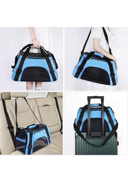 Kedi Taşıyıcı Yumuşak Taraflı Evcil Hayvan Taşıma Çantası, Kediler Için Pet Seyahat Taşıyıcı, Köpekler Köpek Konfor Taşınabilir Katlanabilir Evcil Hayvan Çantası (Mavi) (Yurt Dışından) indirimleri