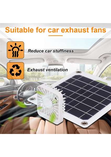 10W USB Monokristal Silikon Güneş Arabası Egzoz Fanı Havalandırma Tavuk Kafesi Köpek Evi Depolama Odası Tuvalet (Yurt Dışından) fırsatları