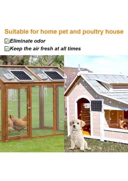 10W USB Monokristal Silikon Güneş Arabası Egzoz Fanı Havalandırma Tavuk Kafesi Köpek Evi Depolama Odası Tuvalet (Yurt Dışından) indirimleri