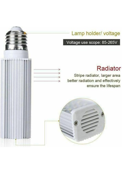 2x Fishpod Beyaz Bitki Akvaryum 7W Büyümek Işık LED Tankı Balık Mercan Ampul E27 Lamba (Yurt Dışından) modelleri