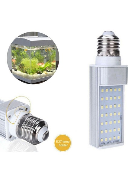 2x Fishpod Beyaz Bitki Akvaryum 7W Büyümek Işık LED Tankı Balık Mercan Ampul E27 Lamba (Yurt Dışından) fırsatları