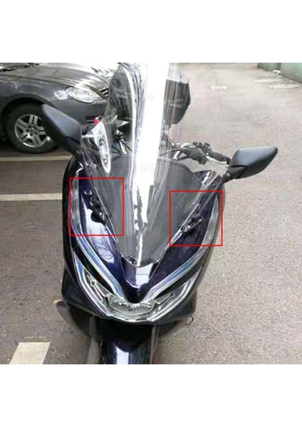 Pcx 150 PCX125 2018-2020 ile Uyumlu Motosiklet Dikiz Aynası Adaptörü Sabit Stent Tutucu Ön Stand Tutucu Braketi Siyah (Yurt Dışından)