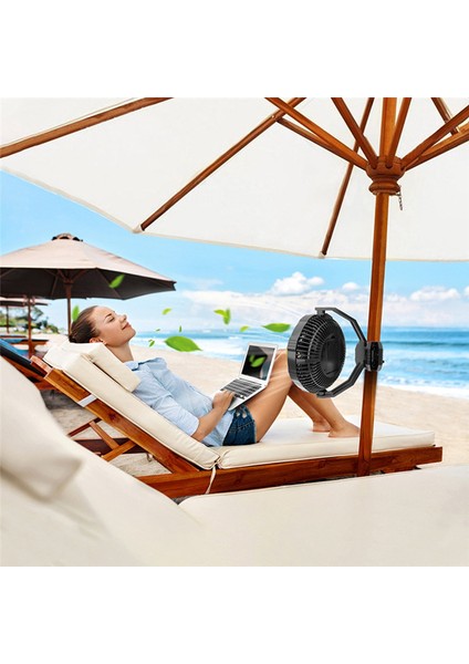 10000MAH Şarj Edilebilir Pille Çalışan Fan Üzerinde Klips, Hava Sirkülasyonlu USB Fan, Dış Kamp Çadırı Plaj Veya Araba Için Taşınabilir (Yurt Dışından) modelleri