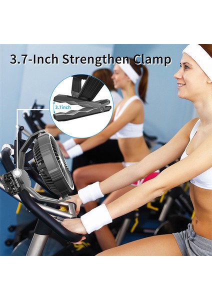 10000MAH Şarj Edilebilir Pille Çalışan Fan Üzerinde Klips, Hava Sirkülasyonlu USB Fan, Dış Kamp Çadırı Plaj Veya Araba Için Taşınabilir (Yurt Dışından) indirimleri