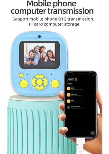 P5 Yazıcı ile Uyumlu Hd Çocuk Oyuncakları Fotoğraf Video Çok Fonksiyonlu Taşınabilir Kullanışlı Kamera, Mor A (Yurt Dışından) modelleri
