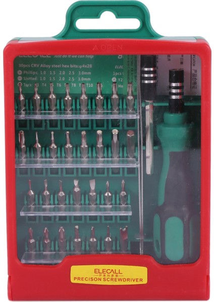 Elecall 33 In 1 Tornavida Seti Değiştirilebilir Torx Cımbız Uzatma Onarım Aracı Seti Kutusu Dizüstü Dizüstü Pc Kamera Seyretmek Telefon (Yurt Dışından)