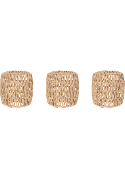 Декоративное Освещение,3x Simüle Rattan Lamba Kapağı El Yapımı Dokuma Avize Vintage Abajur Ev Dekor Asılı Kolye Yatak Odası (Yurt Dışından)