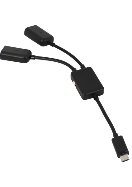 Mikro USB Ana Kablo, Mikro USB Erkek - 2x Tip A Çift USB Dişi Otg Adaptör Dönüştürücü Hub, Android Tablet Pc ve Akıllı Telefon Için Siyah (Yurt Dışından) fırsatları