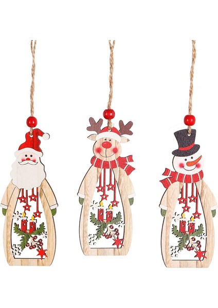 Декоративные Подарки,ahşap Dıy Noel Ağacı Askı Süsleri Kolye Noel Baba Yeni Yıl Dekor Noel Süslemeleri Ev Için (Yurt Dışından)