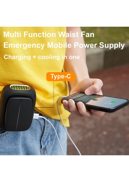 Boyun Fanı Mini USB 5 V Soğutucu Şarj Edilebilir Ventilador Seyahat El Taşınabilir Sessiz Küçük Elektrikli Pc Soğutma Fanları Siyah (Yurt Dışından)