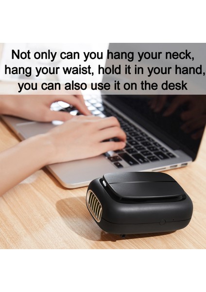 Boyun Fanı Mini USB 5 V Soğutucu Şarj Edilebilir Ventilador Seyahat El Taşınabilir Sessiz Küçük Elektrikli Pc Soğutma Fanları Siyah (Yurt Dışından) modelleri