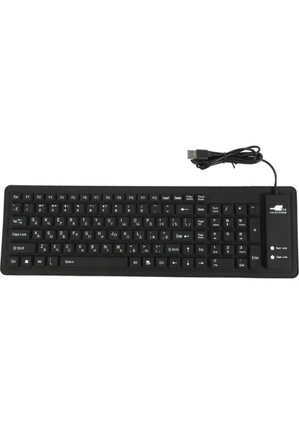 103 Tuşları Silikon Klavye Rus Düzeni USB Arayüzü Klavye Pc Masaüstü Dizüstü Bilgisayar Için Esnek Katlanabilir Kablolu Klavye (Yurt Dışından)