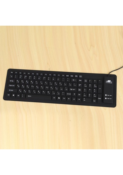 103 Tuşları Silikon Klavye Rus Düzeni USB Arayüzü Klavye Pc Masaüstü Dizüstü Bilgisayar Için Esnek Katlanabilir Kablolu Klavye (Yurt Dışından)