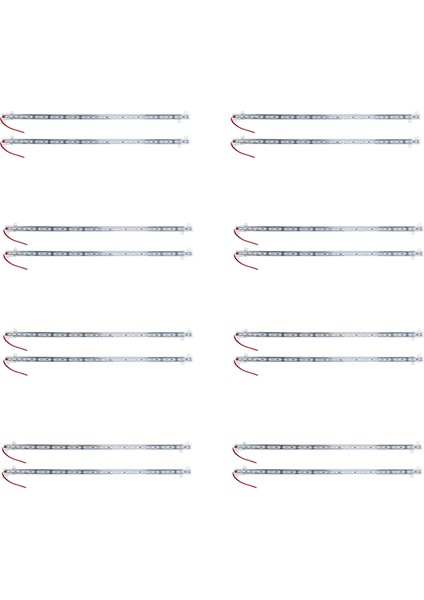16X 50CM 12V 36 LED 5630 Smd Sert Şerit Işık Alüminyum Kabuk, Uç Kapaklı Beyaz (Yurt Dışından)