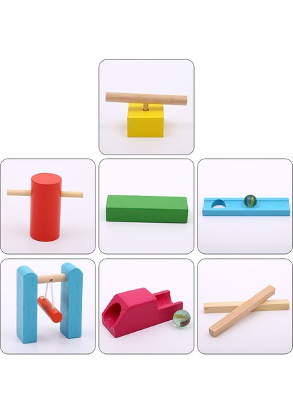 Çocuklar Ahşap Domino Kurumu Aksesuarları Organ Blokları Gökkuşağı Yapboz Domino Eğitici Ahşap Oyuncaklar (B) (Yurt Dışından)