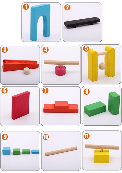 Çocuklar Ahşap Domino Kurumu Aksesuarları Organ Blokları Gökkuşağı Yapboz Domino Eğitici Ahşap Oyuncaklar (B) (Yurt Dışından)
