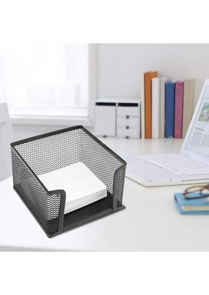 Paket Örgü Masa Düzenleyici, Metal Örgü Yapışkan Notlar Tutucu Kalem Tutucu Kart Kutusu Not Dağıtıcı Ofis Malzemeleri (Yurt Dışından)