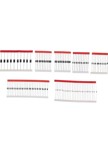 1N4148 1N4007 1N5819 1N5399 1N5408 1N5822 FR107 FR207 Diyot, Elektronik Bileşenler Paketi, Diyot Çeşitli Kiti (Yurt Dışından)