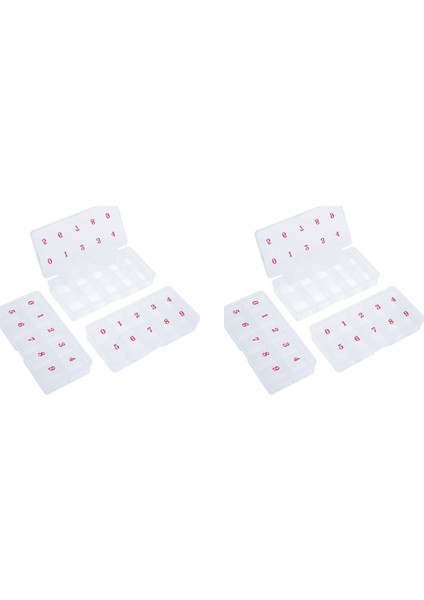 6 Adet Yanlış Nail Ipuçları Şeffaf Saklama Kutusu 10 Numarası ile Boş Alanlar Saklama Kutusu Konteyner Tırnak Sanat Organizatör Kutusu (Yurt Dışından)