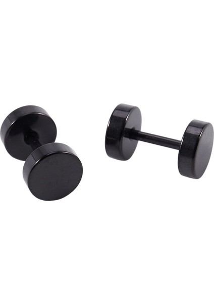 Küpe Çelik Yanlış Yayıcı Siyah 6mm (Yurt Dışından)