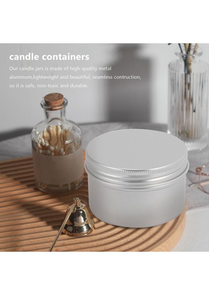 Dıy Mum Yapımı Için 12 Adet 4 Oz Metal Mum Tenekeleri, Vida Kapaklı Metal Tenekeler, Mum Yapımı Için, El Sanatları, Depolama (Gümüş) (Yurt Dışından) fiyatları