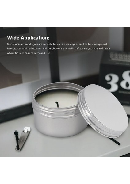 Dıy Mum Yapımı Için 12 Adet 4 Oz Metal Mum Tenekeleri, Vida Kapaklı Metal Tenekeler, Mum Yapımı Için, El Sanatları, Depolama (Gümüş) (Yurt Dışından) indirimleri