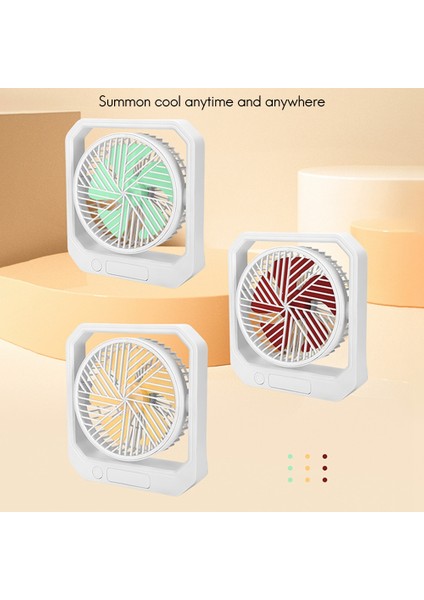 Masaüstü USB Fan Taşınabilir Soğutma 3 Hız Mini 360 Döndürme Ayarlanabilir Açı ile Ofis Ev Seyahat Için Yeşil (Yurt Dışından)