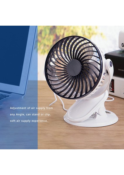 D601S Klipsli Fan, USB Güç Kaynağı, 2 Hızlı 360 Derece Dönen Masaüstü Fanı, Kablolu Versiyon (Pembe, USB Tipi) (Yurt Dışından)