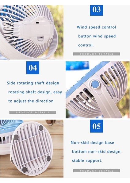 D601S Klipsli Fan, USB Güç Kaynağı, 2 Hızlı 360 Derece Dönen Masaüstü Fanı, Kablolu Versiyon (Pembe, USB Tipi) (Yurt Dışından)