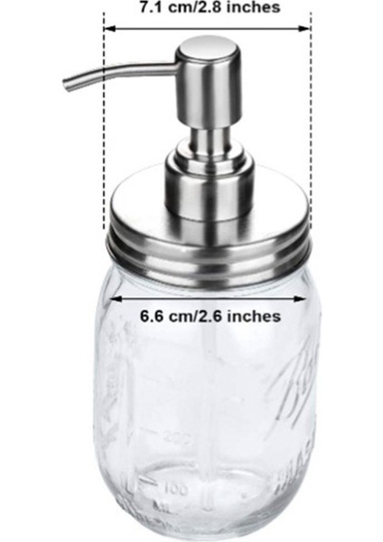 Pompalı 4 Paket Kavanoz Sabunluk Kapakları, 16OZ Düzenli Ağız Kavanoz Dekoru Için Losyon Sabunluk Kapakları, Gümüş (Yurt Dışından)