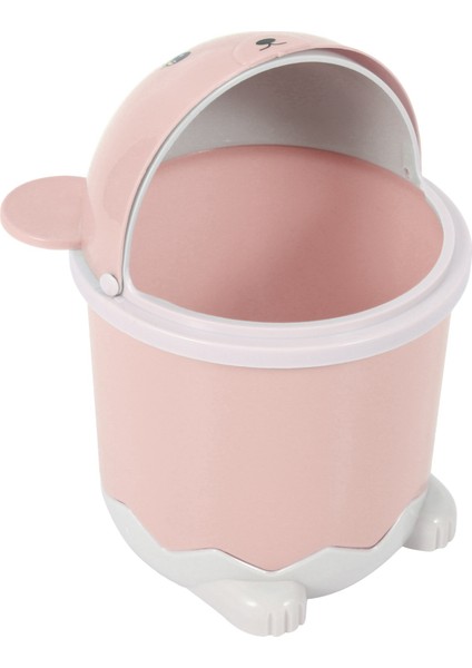 2x Yaratıcı Sevimli Masaüstü Çöp Masaüstü Kapaklı Küçük Kağıt Sepeti Mini Çevirme Plastik Çöp Tenekesi Pembe (Yurt Dışından) fırsatları