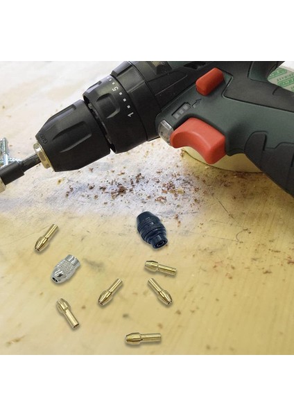 Matkap Chuck Pens Seti, 11 Adet Yedek 4485 Pirinç Hızlı Değişim Matkap Somunu Alet Seti (1/32 Inç Ila 1/8 Inç) ile Uyumlu (Yurt Dışından) fiyatları
